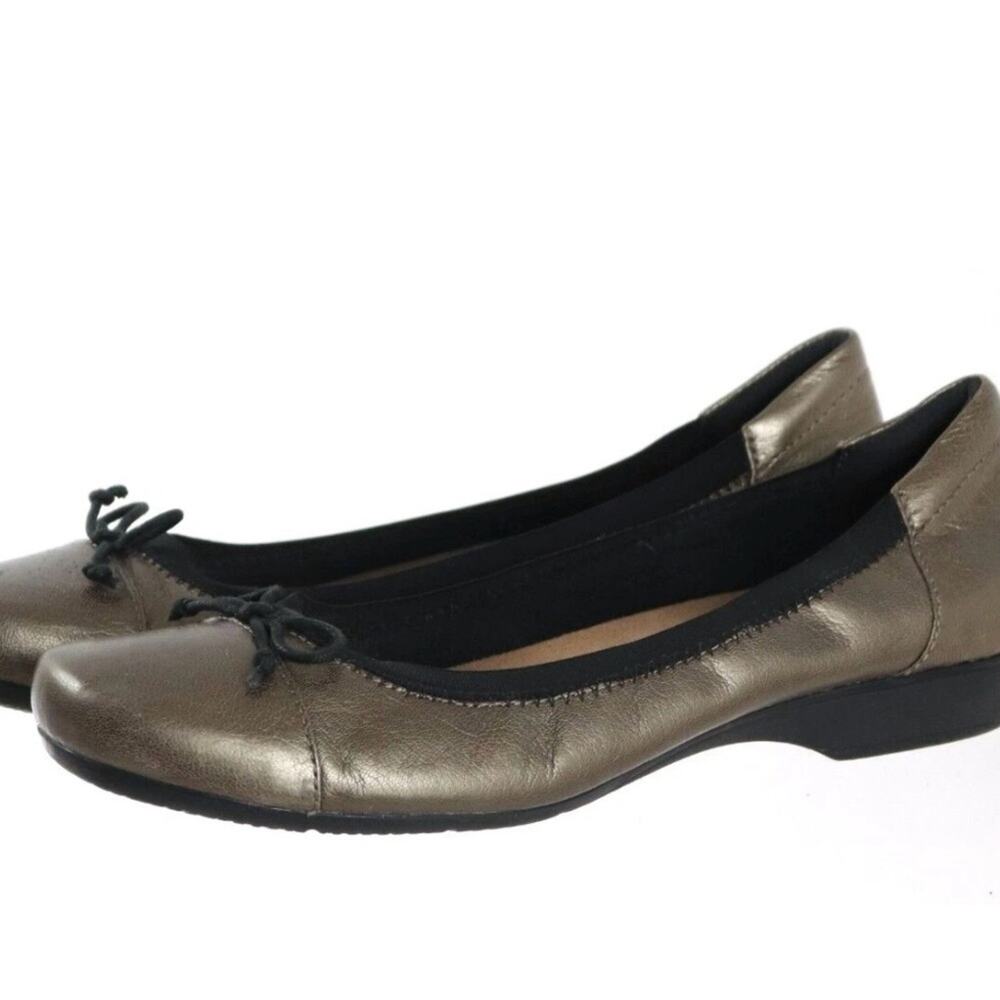 Clarks Collection Blanche Nora Metallic Copper Ballet Flats